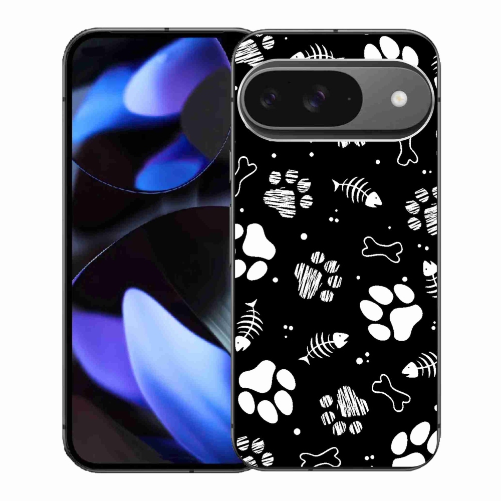 Gelový kryt mmCase na Google Pixel 9 - psí tlapky