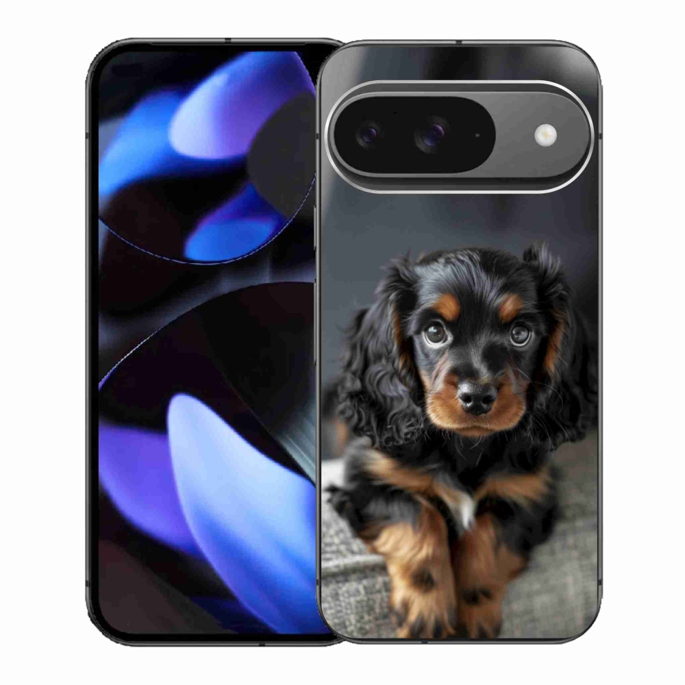 Gelový kryt mmCase na Google Pixel 9 - roztomilý dlouhosrstý jezevčík