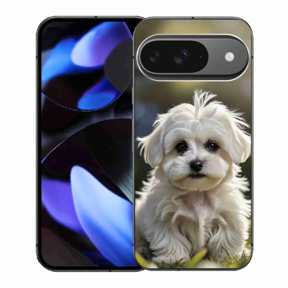 Gelový kryt mmCase na Google Pixel 9 - roztomilý maltézský psík
