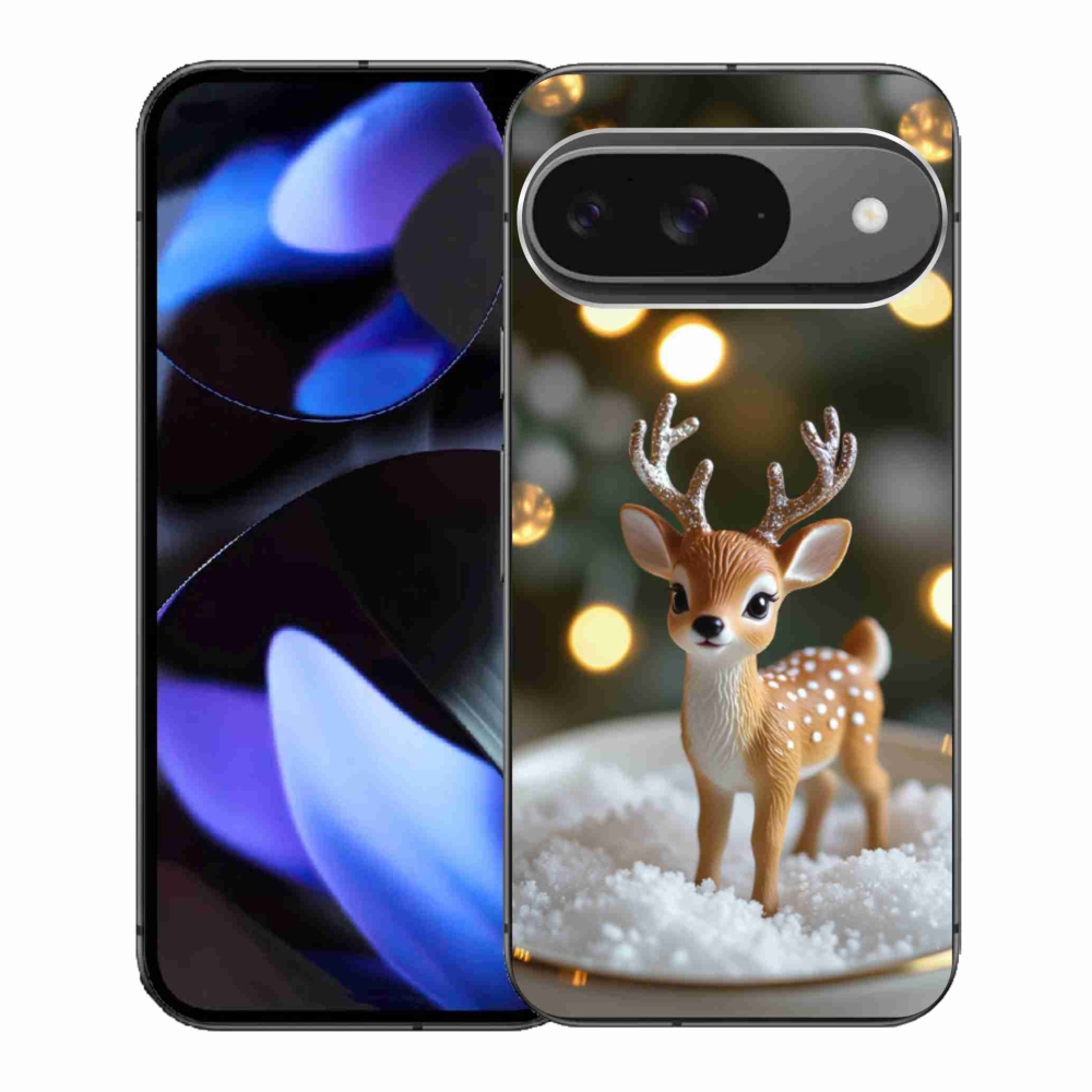 Gelový kryt mmCase na Google Pixel 9 - roztomilý vánoční jelen