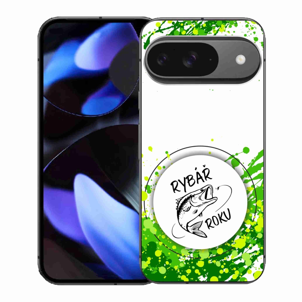 Gelový kryt mmCase na Google Pixel 9 - rybář roku bílé pozadí