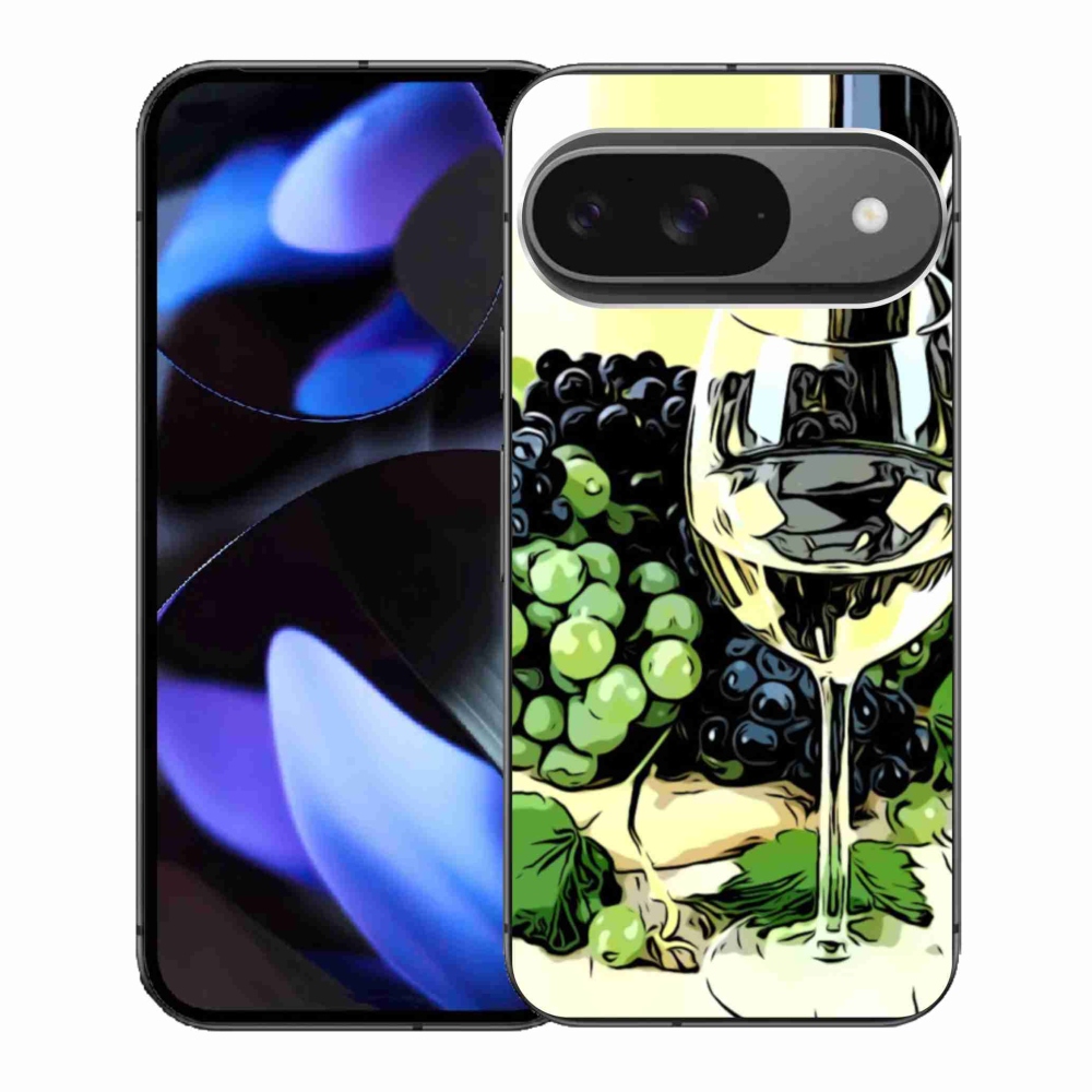 Gelový kryt mmCase na Google Pixel 9 - sklenka vína