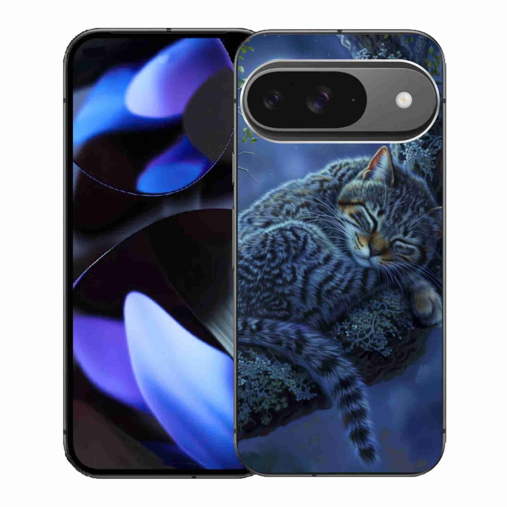 Gelový kryt mmCase na Google Pixel 9 - spící kočka