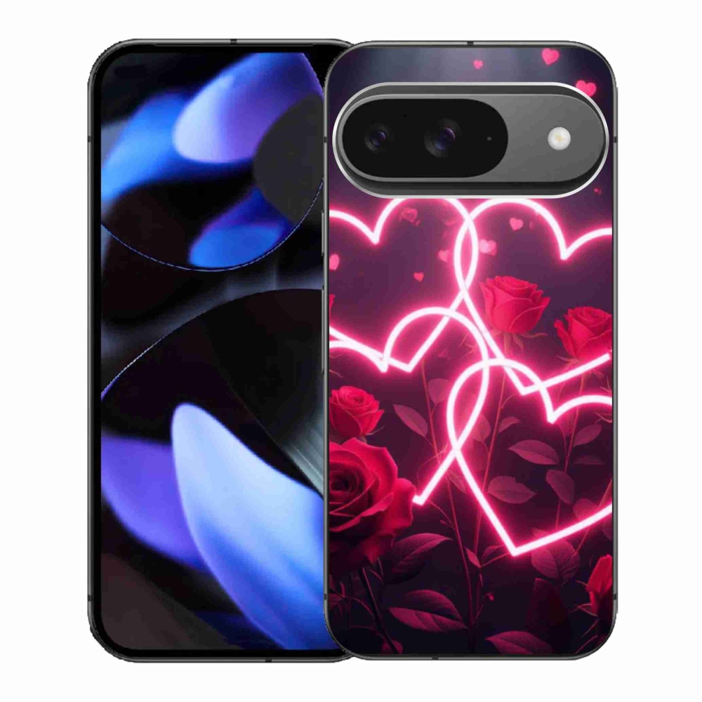 Gelový kryt mmCase na Google Pixel 9 - srdce lásky