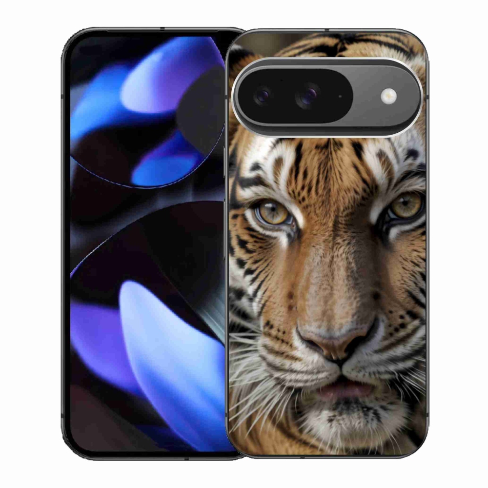 Gelový kryt mmCase na Google Pixel 9 - tygří pohled