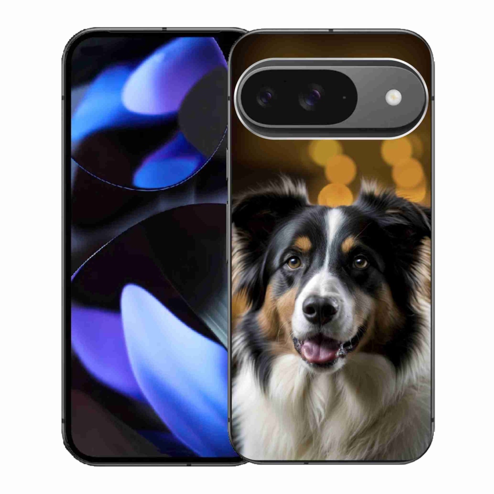 Gelový kryt mmCase na Google Pixel 9 - usměvavý australský ovčák