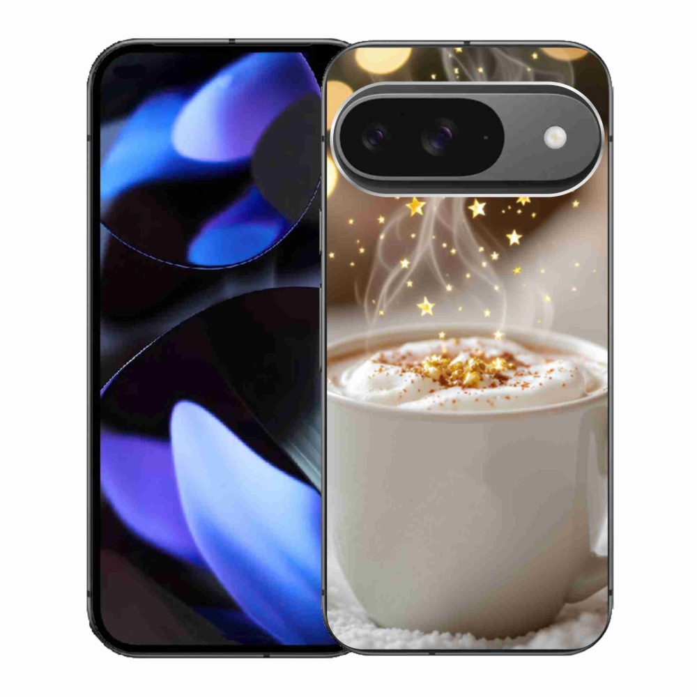 Gelový kryt mmCase na Google Pixel 9 - vánoční horký nápoj