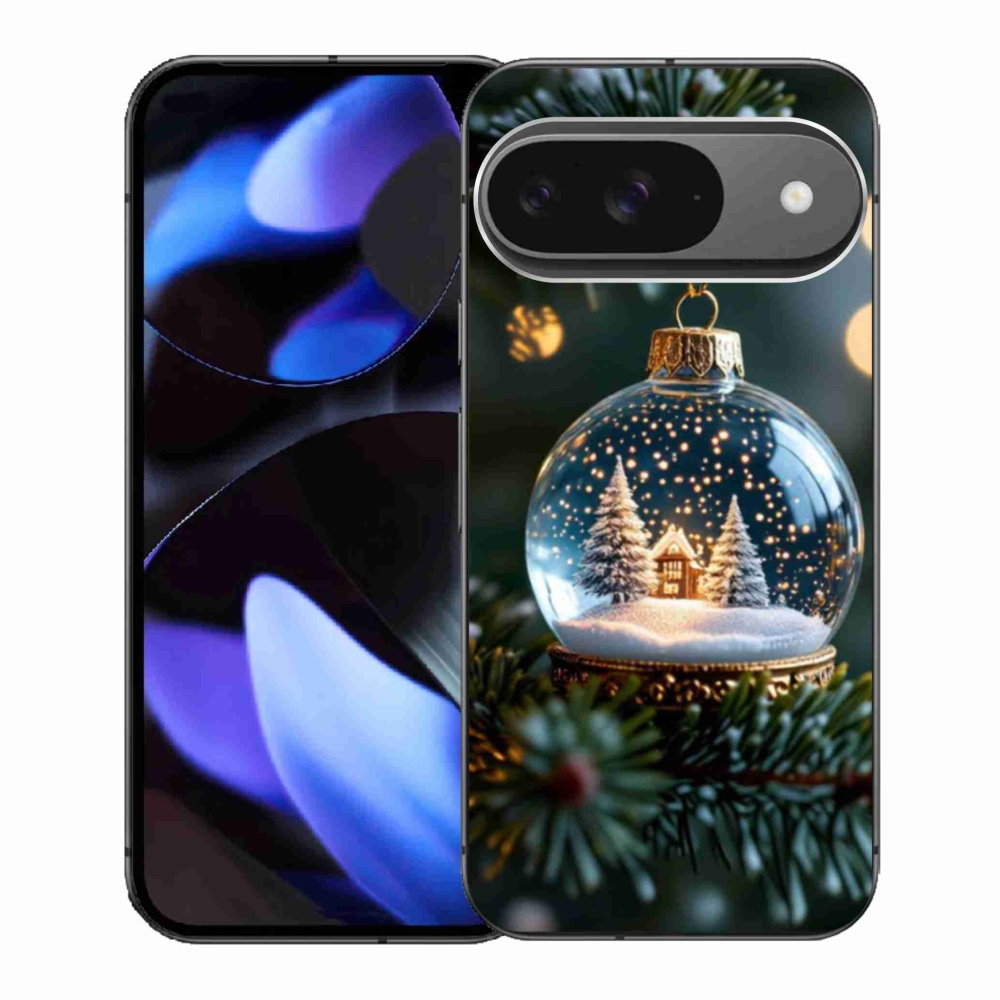 Gelový kryt mmCase na Google Pixel 9 - vánoční koule 2