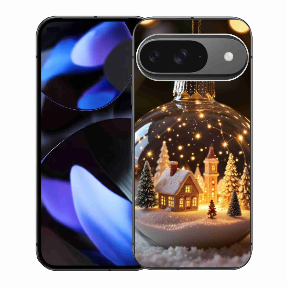 Gelový kryt mmCase na Google Pixel 9 - vánoční koule 3
