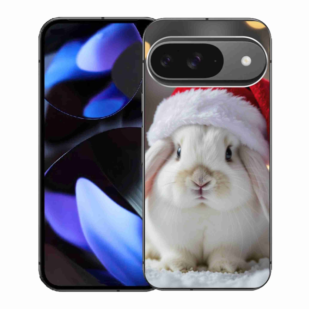 Gelový kryt mmCase na Google Pixel 9 - vánoční králík