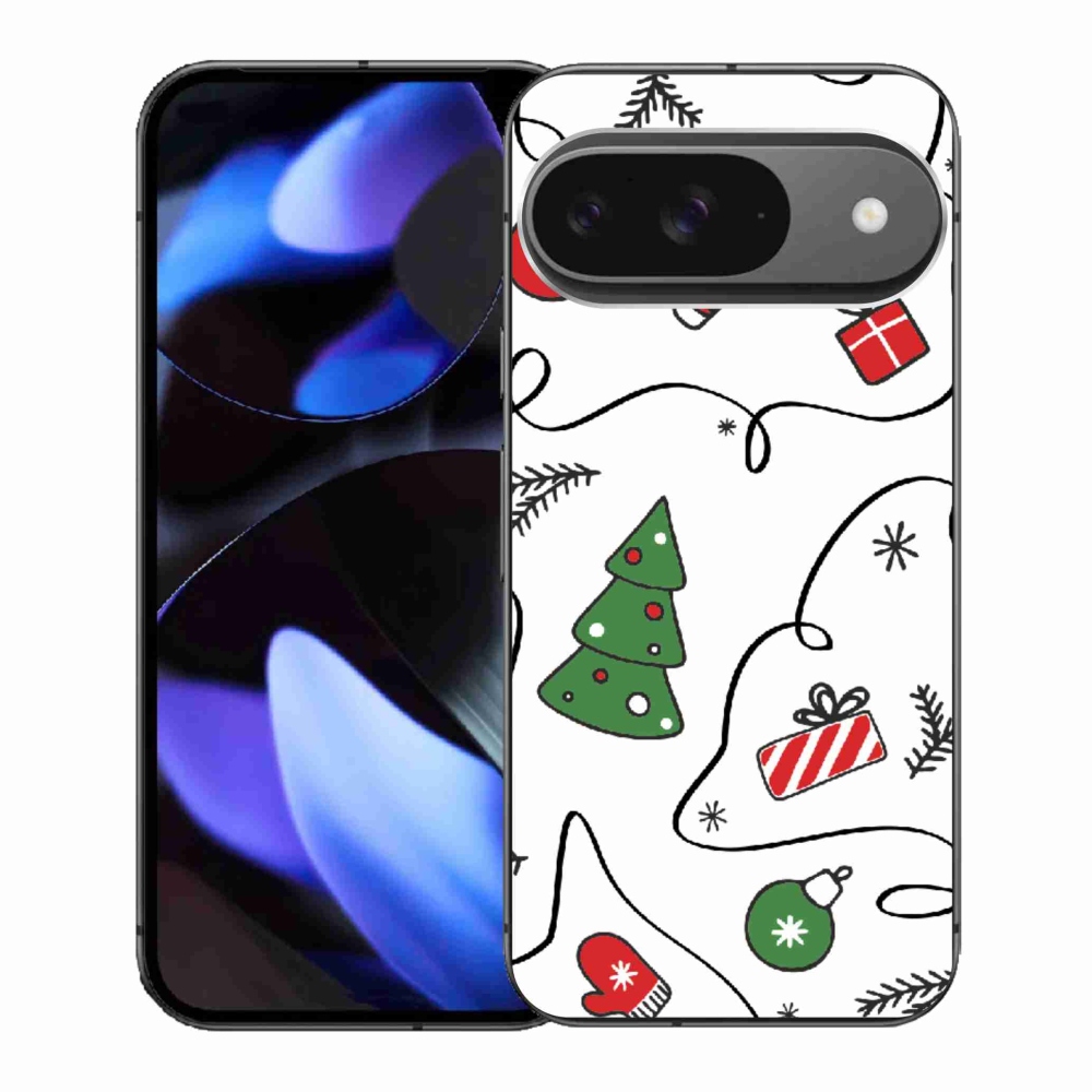Gelový kryt mmCase na Google Pixel 9 - vánoční motivy