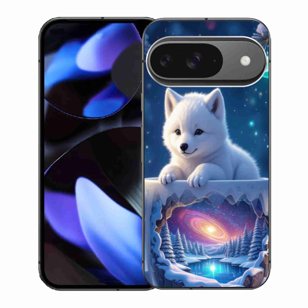 Gelový kryt mmCase na Google Pixel 9 - vánoční štěně