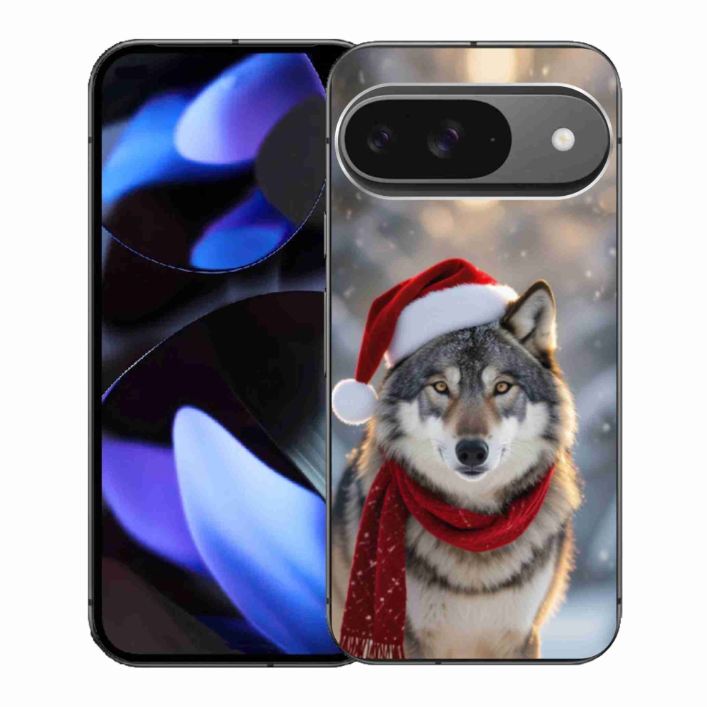 Gelový kryt mmCase na Google Pixel 9 - vánoční vlk