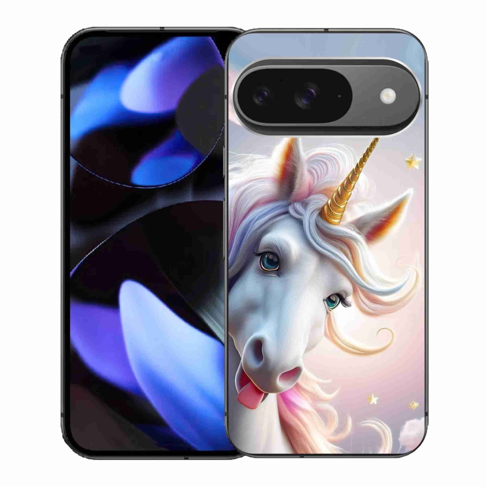 Gelový kryt mmCase na Google Pixel 9 - veselý jednorožec