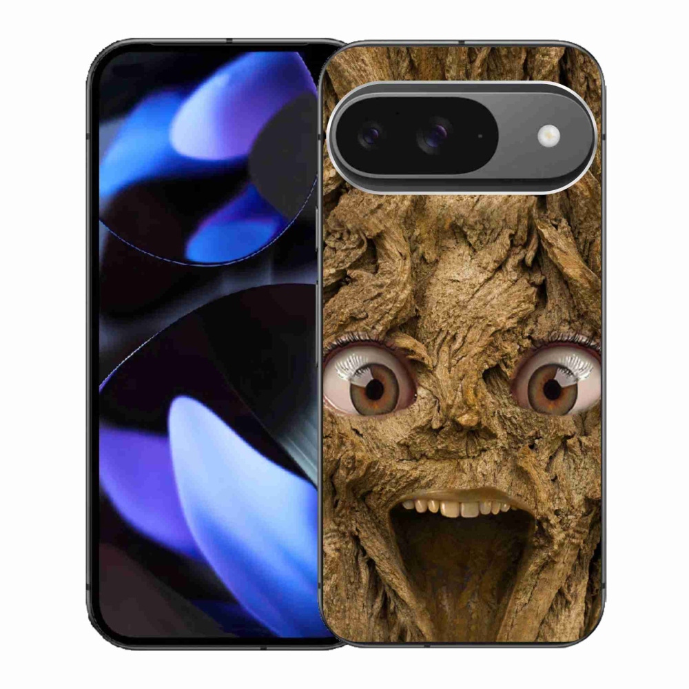 Gelový kryt mmCase na Google Pixel 9 - veselý strom s očima