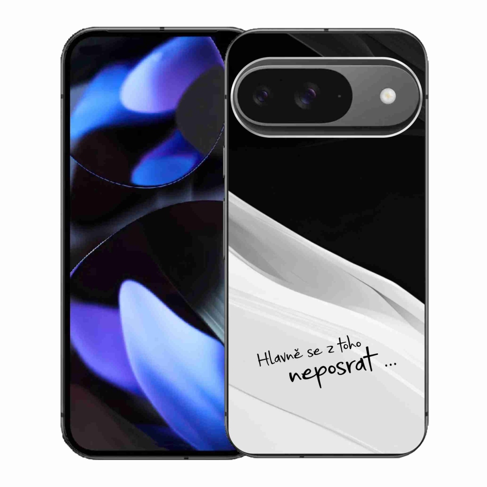 Gelový kryt mmCase na Google Pixel 9 - vtipný text 13 bíločerné pozadí