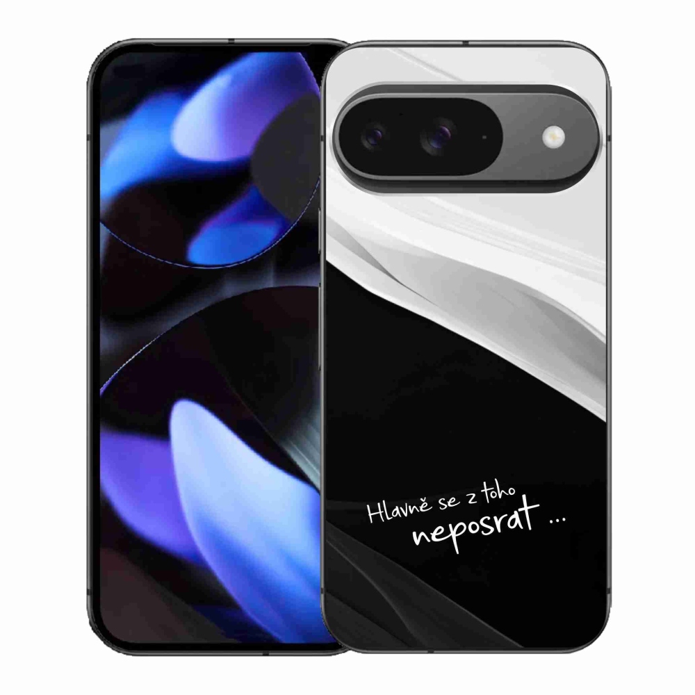 Gelový kryt mmCase na Google Pixel 9 - vtipný text 13 černobílé pozadí