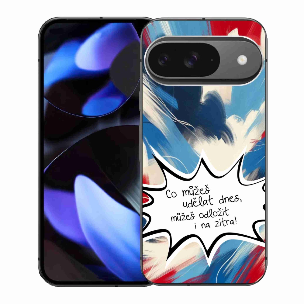 Gelový kryt mmCase na Google Pixel 9 - vtipný text 9 bílé pozadí