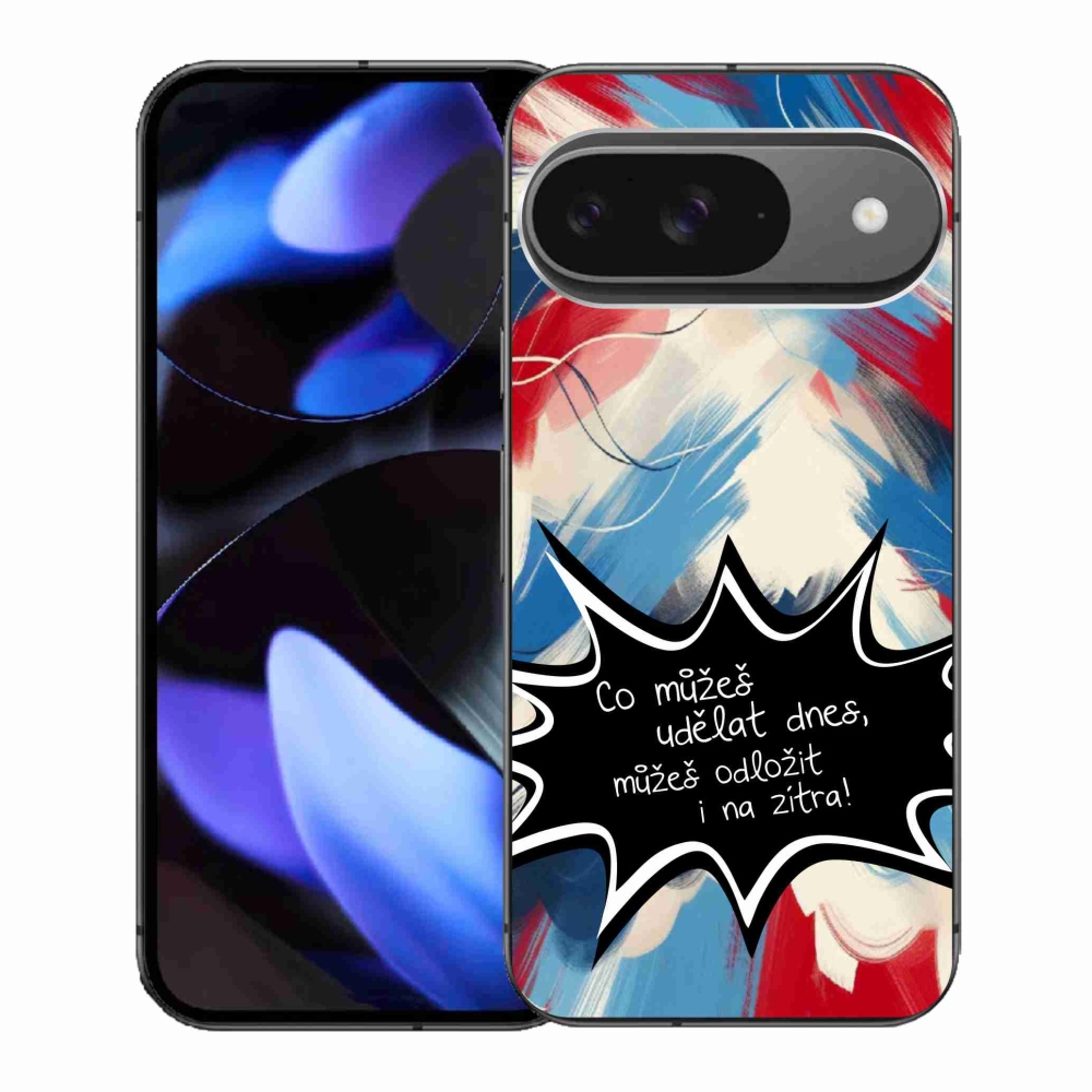 Gelový kryt mmCase na Google Pixel 9 - vtipný text 9 černé pozadí