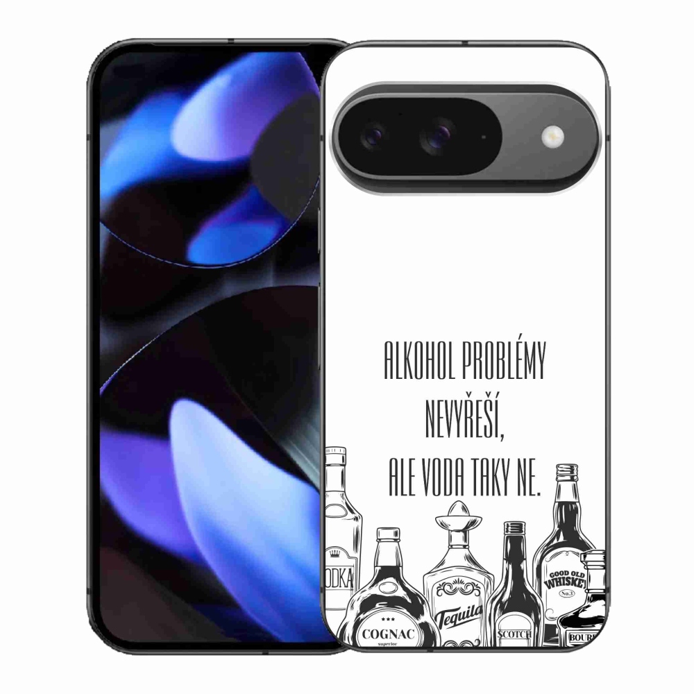 Gelový kryt mmCase na Google Pixel 9 - vtipný text bílé pozadí