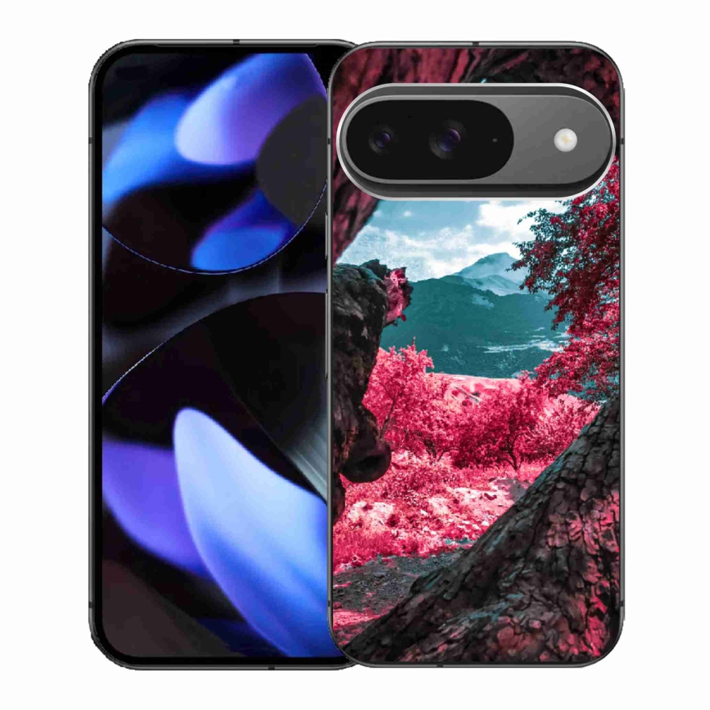 Gelový kryt mmCase na Google Pixel 9 - výhled na hory