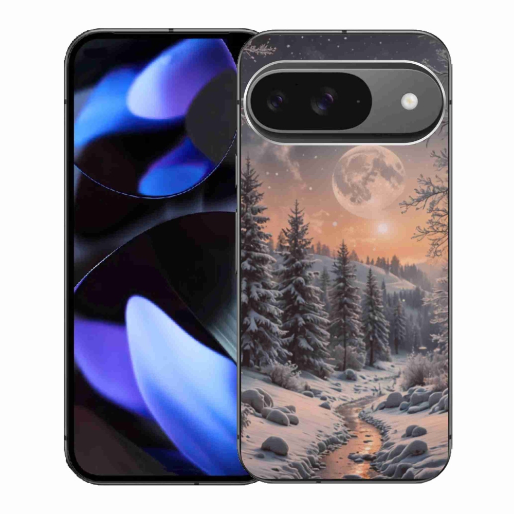 Gelový kryt mmCase na Google Pixel 9 - zimní krajina 2