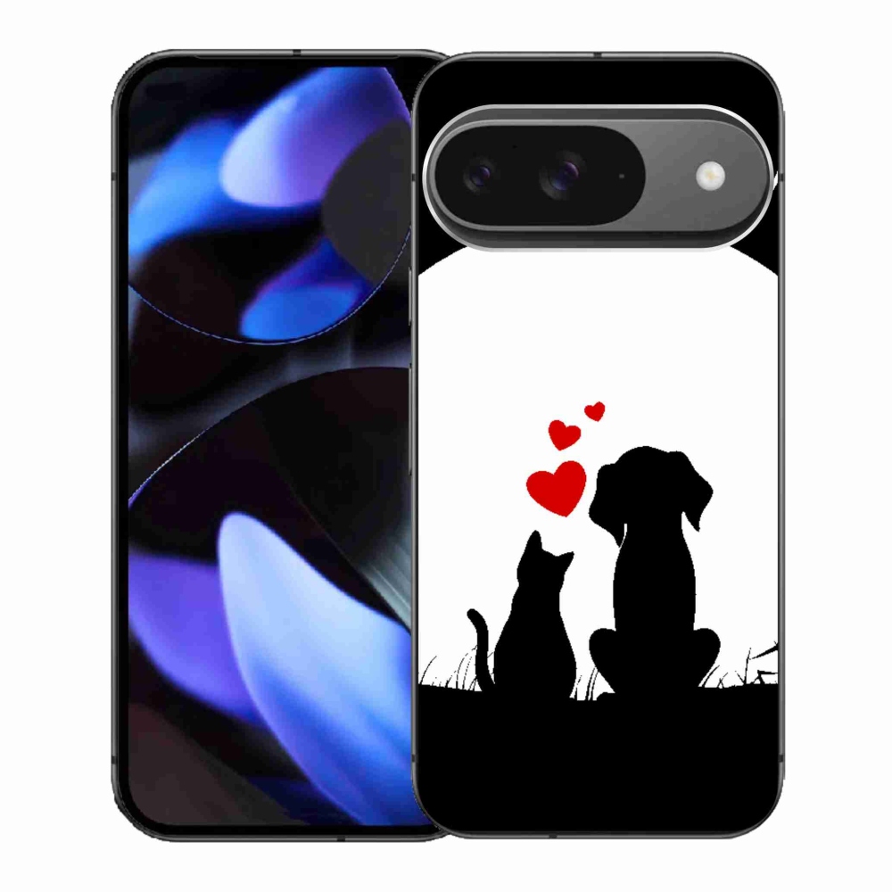 Gelový kryt mmCase na Google Pixel 9 - zvířecí láska