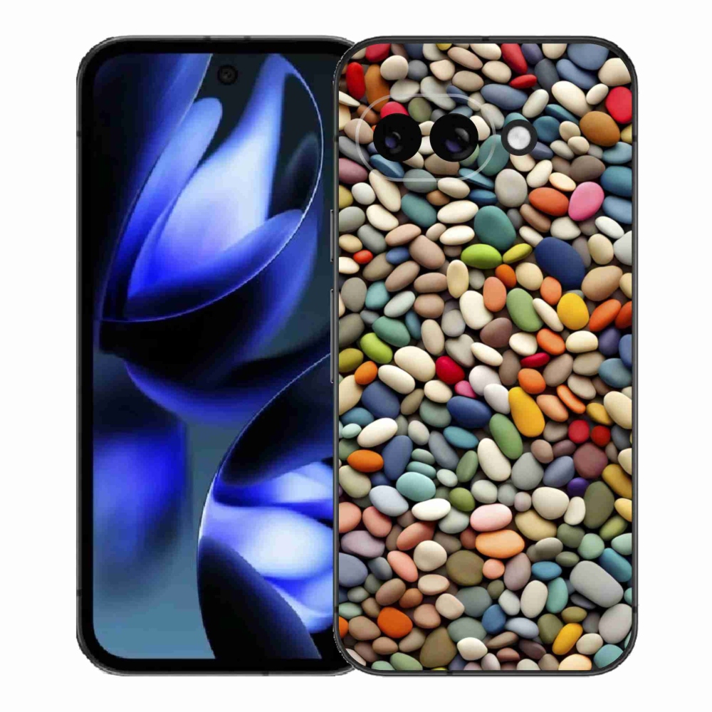 Gelový kryt mmCase na Google Pixel 9a - barevné kamínky 2
