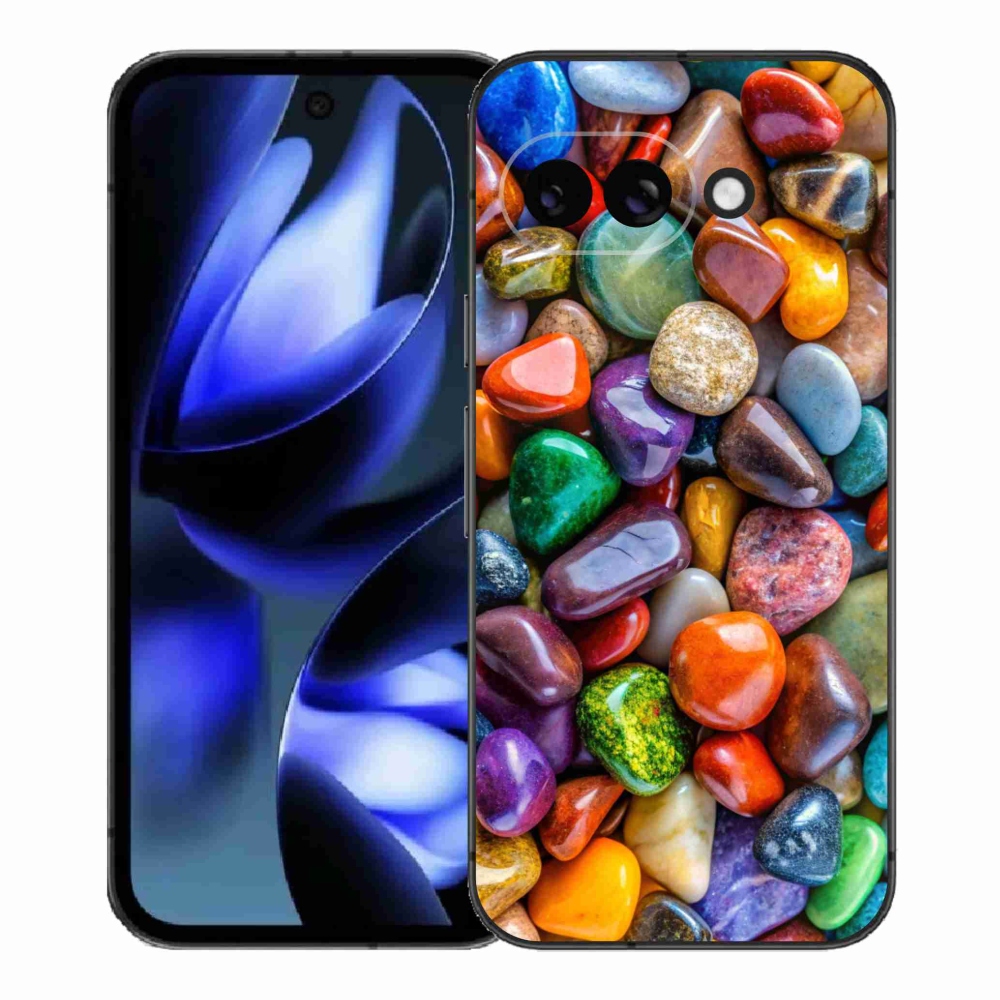 Gelový kryt mmCase na Google Pixel 9a - barevné kamínky