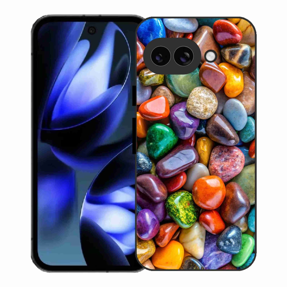 Gelový kryt mmCase na Google Pixel 9a - barevné kamínky