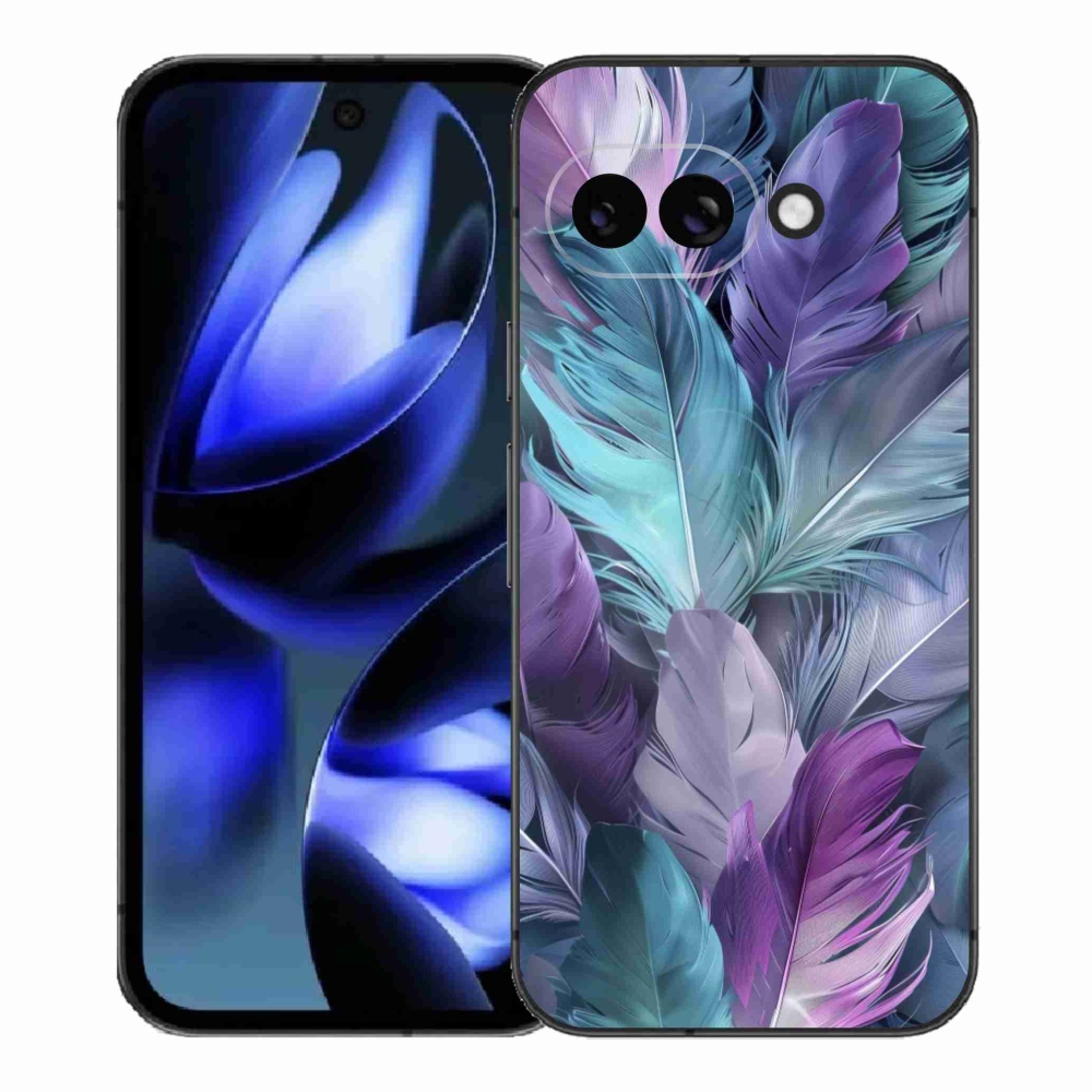 Gelový kryt mmCase na Google Pixel 9a - barevné peří 2