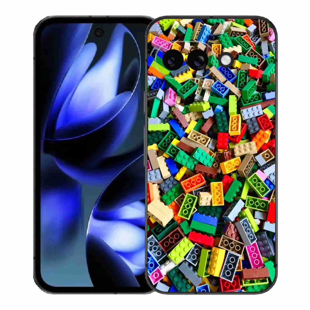 Gelový kryt mmCase na Google Pixel 9a - barevné stavební kostky