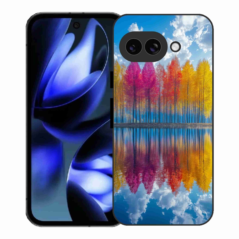 Gelový kryt mmCase na Google Pixel 9a - barevné stromy