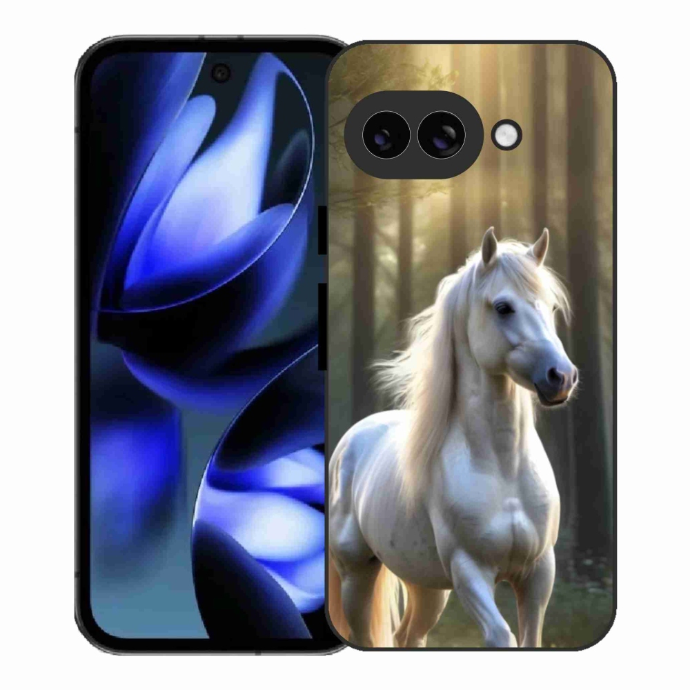 Gelový kryt mmCase na Google Pixel 9a - bílý kůň 3