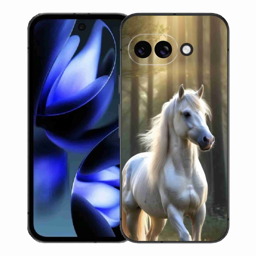 Gelový kryt mmCase na Google Pixel 9a - bílý kůň 3