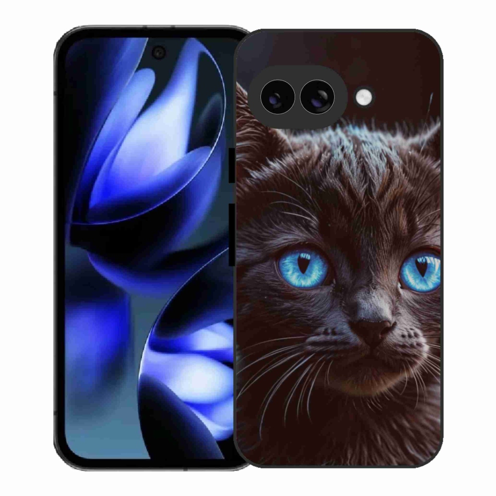 Gelový kryt mmCase na Google Pixel 9a - černé kotě 2