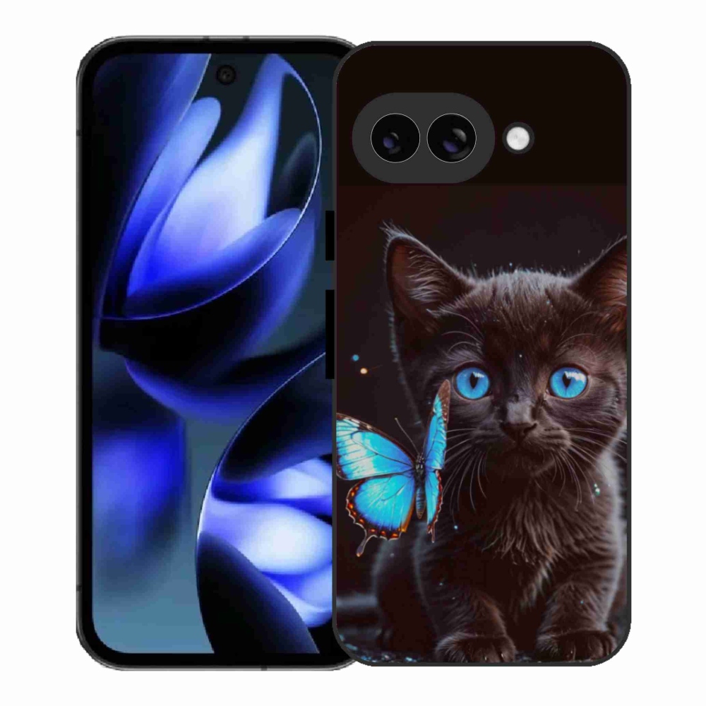 Gelový kryt mmCase na Google Pixel 9a - černé kotě 3