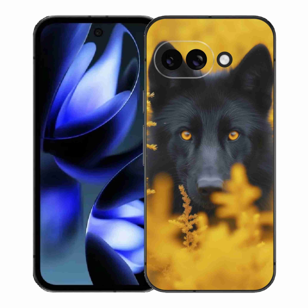 Gelový kryt mmCase na Google Pixel 9a - černý vlk 2