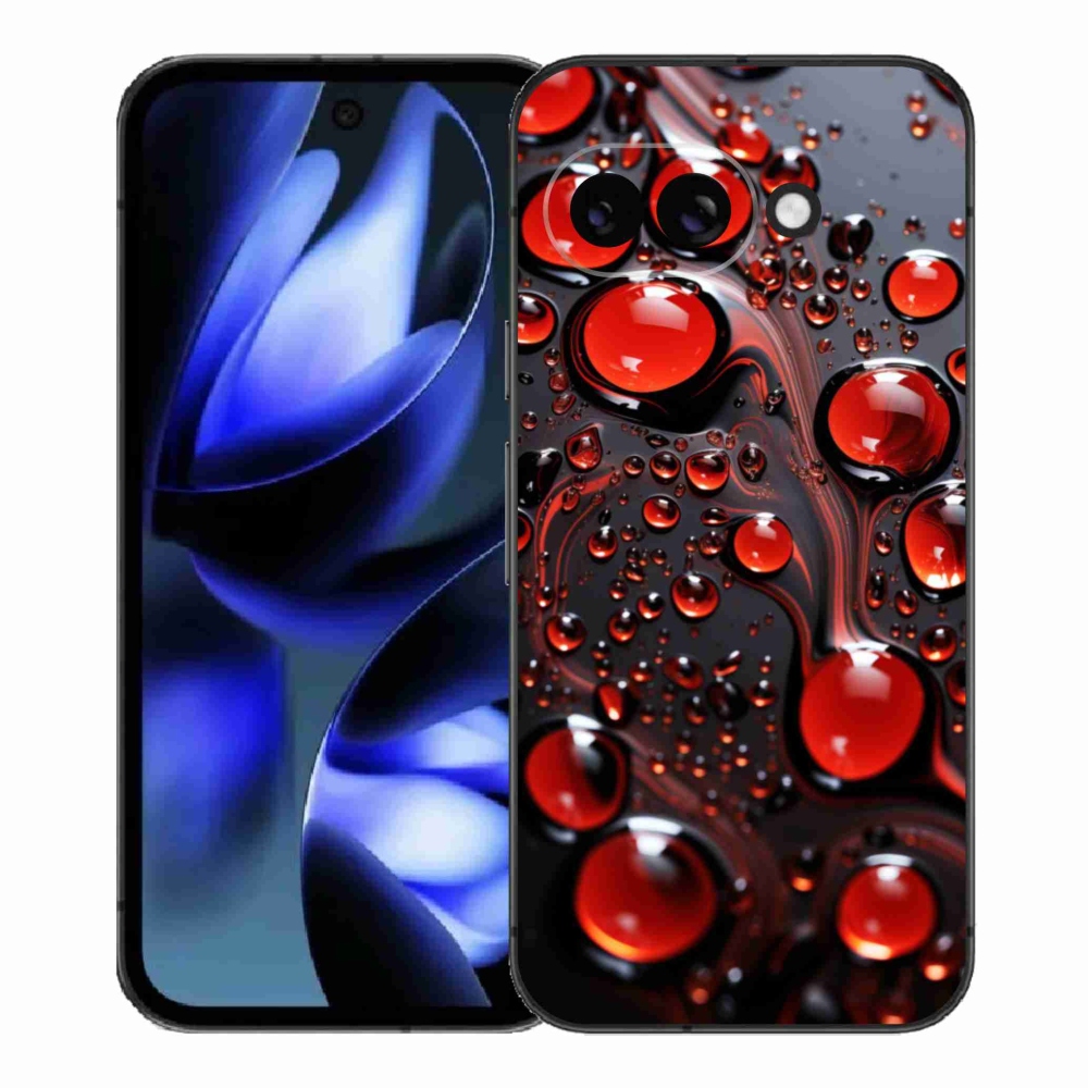 Gelový kryt mmCase na Google Pixel 9a - červené kapky 2