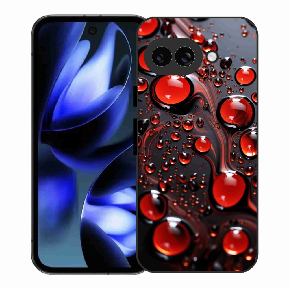 Gelový kryt mmCase na Google Pixel 9a - červené kapky 2