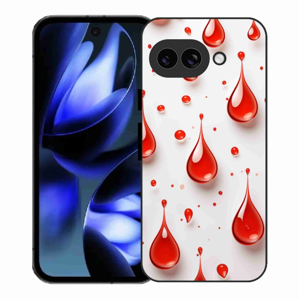 Gelový kryt mmCase na Google Pixel 9a - červené kapky