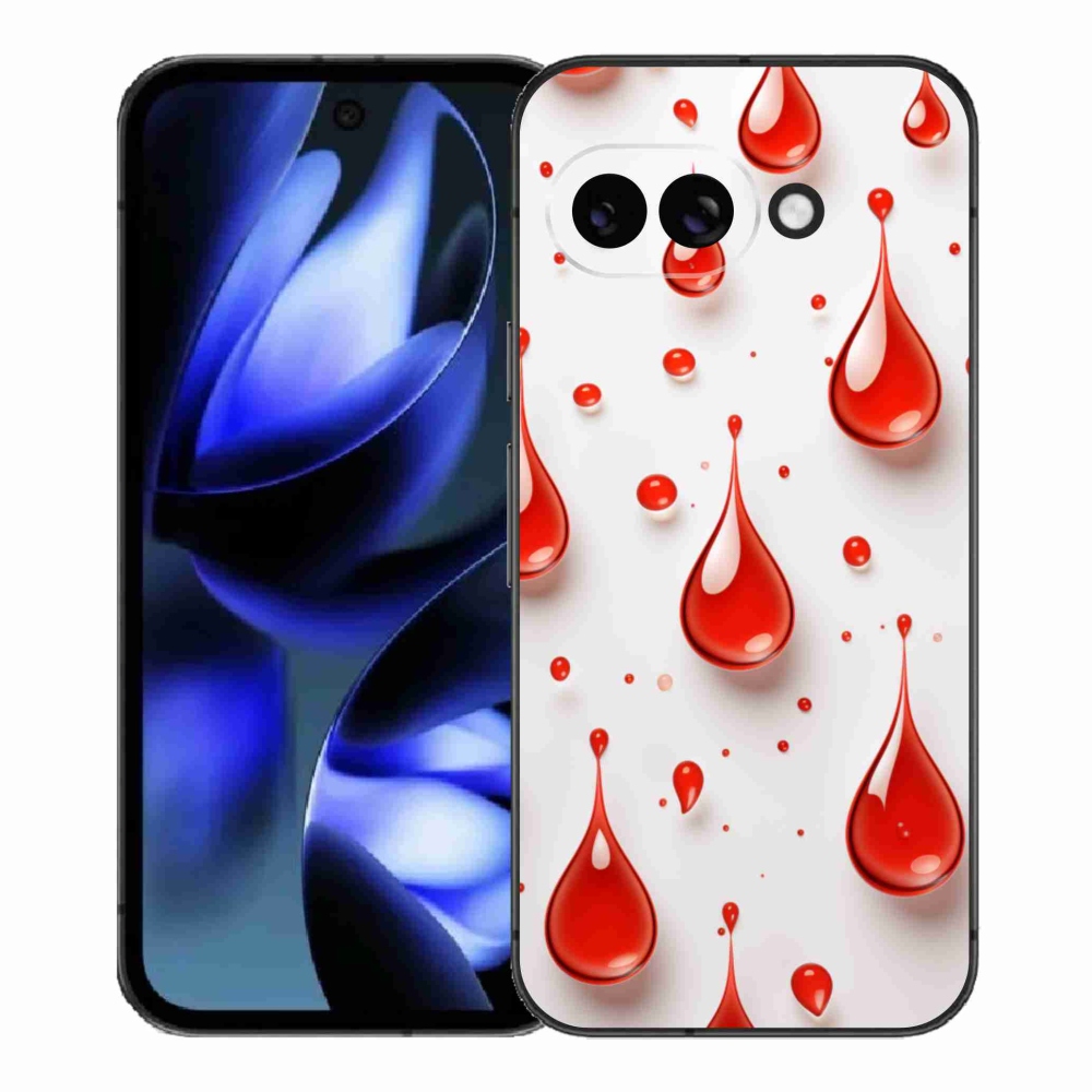 Gelový kryt mmCase na Google Pixel 9a - červené kapky
