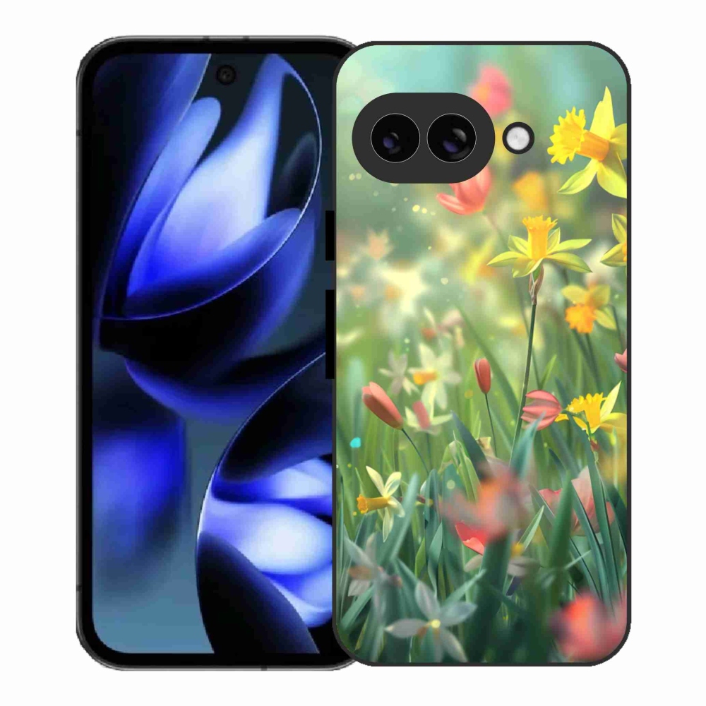 Gelový kryt mmCase na Google Pixel 9a - jarní květy
