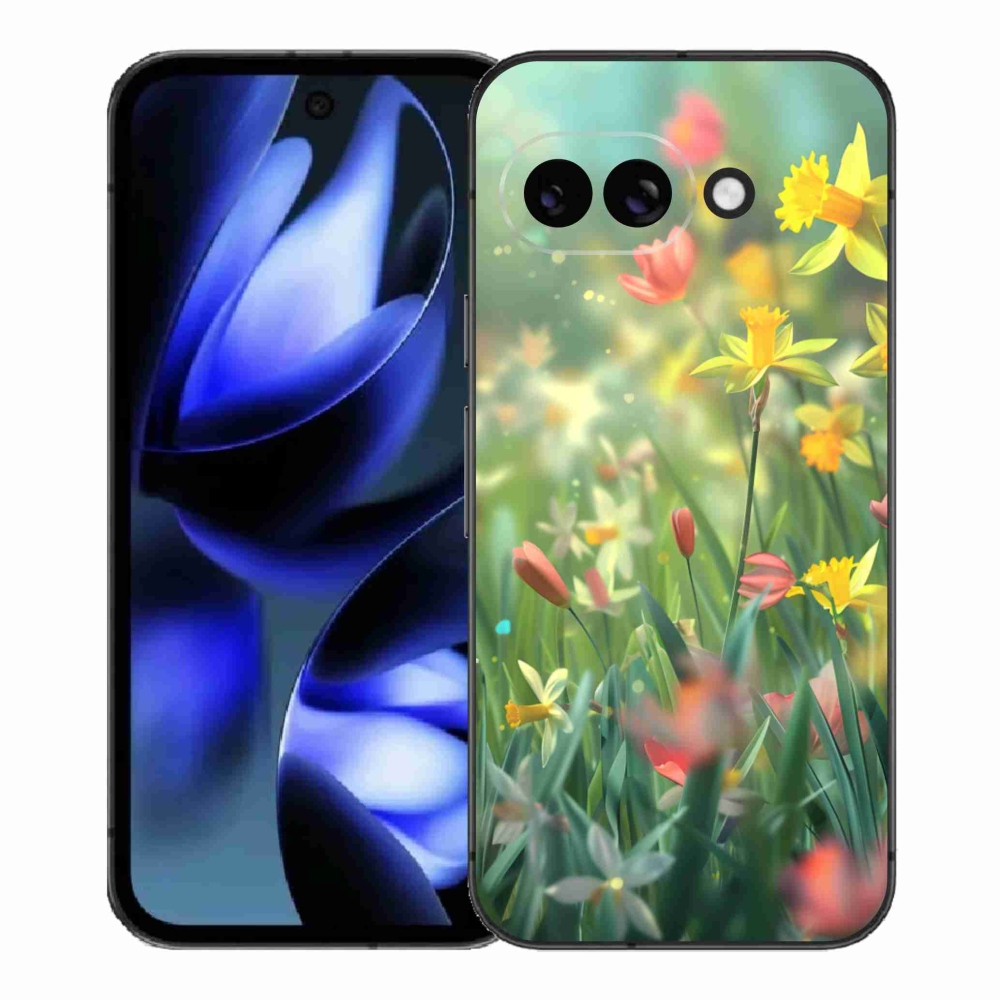 Gelový kryt mmCase na Google Pixel 9a - jarní květy