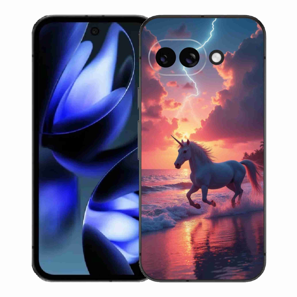 Gelový kryt mmCase na Google Pixel 9a - jednorožec na pláži