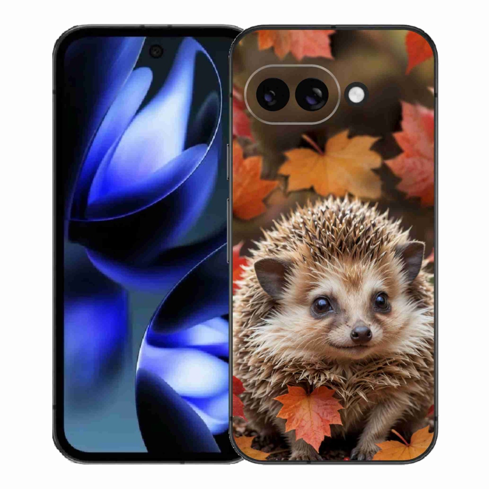 Gelový kryt mmCase na Google Pixel 9a - ježek v listí