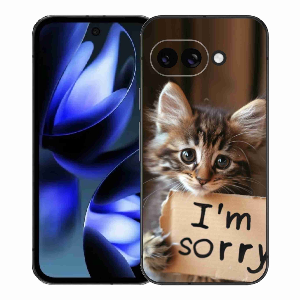 Gelový kryt mmCase na Google Pixel 9a - kočíčí omluva
