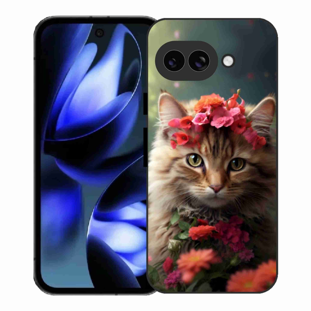 Gelový kryt mmCase na Google Pixel 9a - kočíčí princezna