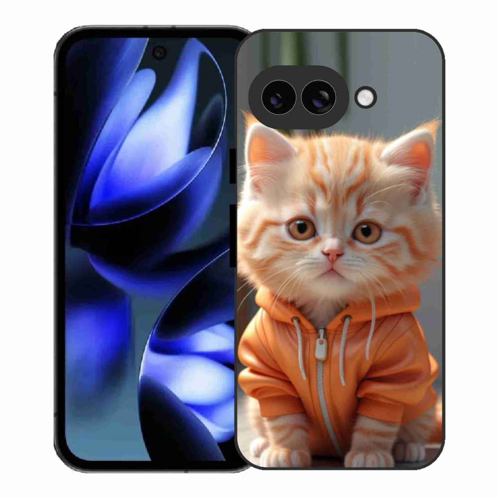 Gelový kryt mmCase na Google Pixel 9a - kotě v mikině