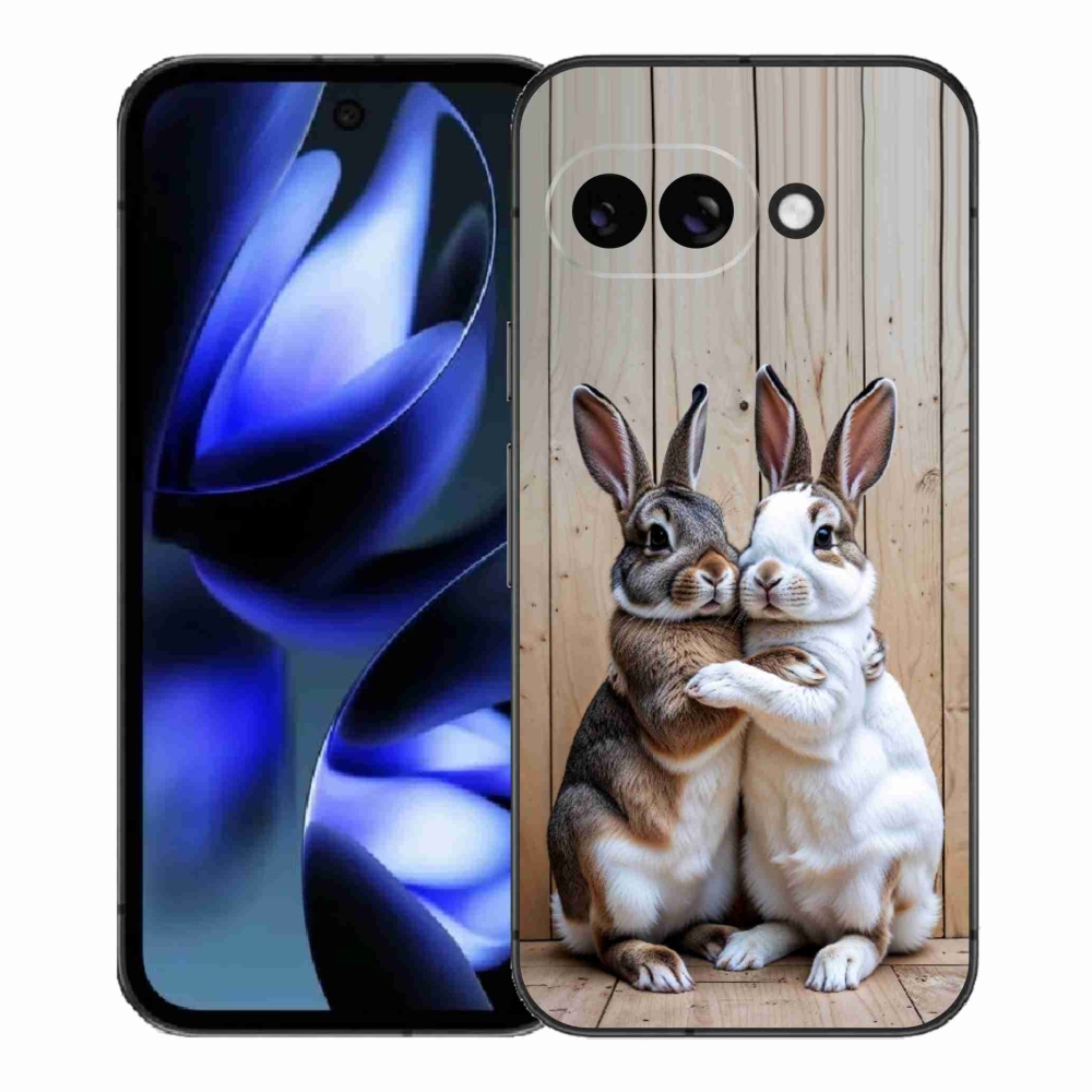 Gelový kryt mmCase na Google Pixel 9a - králičí pár